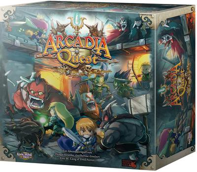 Alle Details zum Brettspiel Arcadia Quest und ähnlichen Spielen
