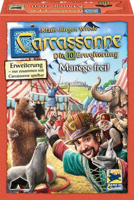 Alle Details zum Brettspiel Carcassonne: Manege frei! (10. Erweiterung) und ähnlichen Spielen