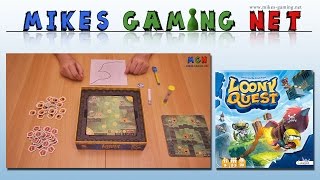 YouTube Review vom Spiel "Loony Quest" von Mikes Gaming Net - Brettspiele