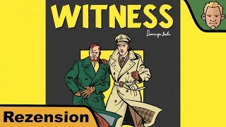 YouTube Review vom Spiel "Witness" von Hunter & Cron - Brettspiele