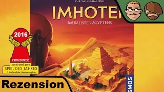 YouTube Review vom Spiel "Imhotep - Baumeister Ägyptens" von Hunter & Cron - Brettspiele