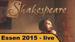 YouTube Review vom Spiel "Shakespeare" von Hunter & Cron - Brettspiele