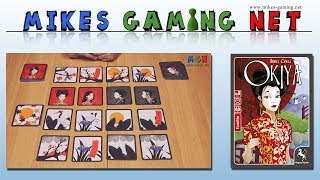 YouTube Review vom Spiel "Okiya" von Mikes Gaming Net - Brettspiele