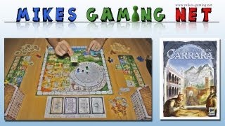 YouTube Review vom Spiel "Die Paläste von Carrara" von Mikes Gaming Net - Brettspiele
