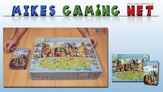 YouTube Review vom Spiel "Carcassonne Big Box 2017" von Mikes Gaming Net - Brettspiele
