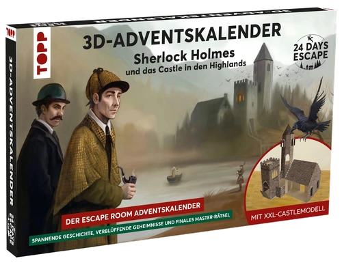 Alle Details zum Brettspiel 24 Days Escape: 3D Adventskalender – Sherlock Holmes und das Castle in den Highlands und ähnlichen Spielen