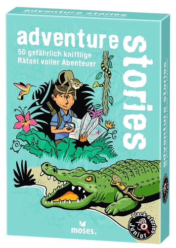 Alle Details zum Brettspiel Black Stories Junior: Adventure Stories und ähnlichen Spielen