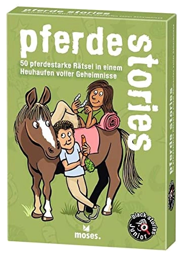 Alle Details zum Brettspiel Black Stories Junior: Pferde Stories und ähnlichen Spielen