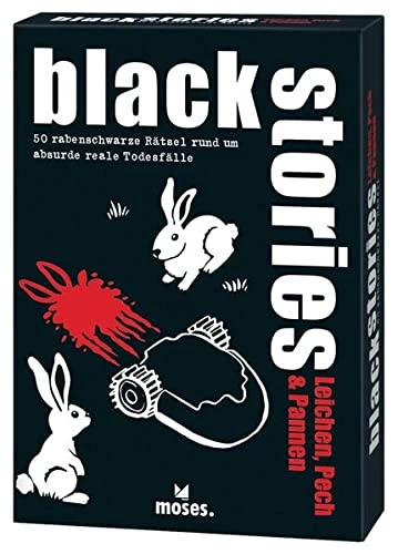 Alle Details zum Brettspiel Black Stories: Leichen, Pech & Pannen Edition und ähnlichen Spielen