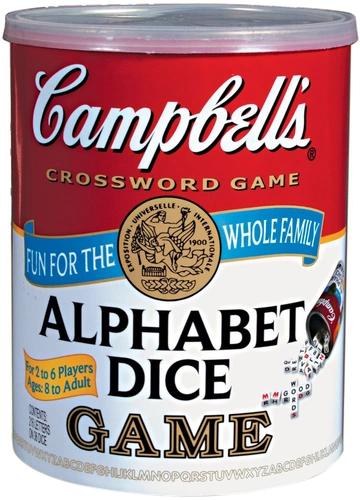 Alle Details zum Brettspiel Campbell's Alphabet Dice Game und ähnlichen Spielen