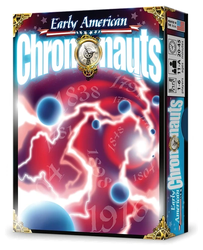 Alle Details zum Brettspiel Early American Chrononauts und ähnlichen Spielen