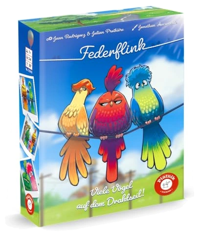 Alle Details zum Brettspiel Federflink - Viel Vogel auf dem Drahtseil und ähnlichen Spielen