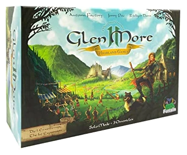 Alle Details zum Brettspiel Glen More II: Chronicles – Highland Games (1. Erweiterung) und ähnlichen Spielen