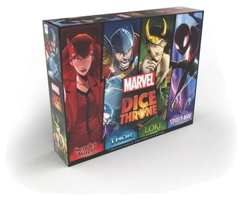 Alle Details zum Brettspiel Marvel Dice Throne: Scarlet Witch v. Thor v. Loki v. Spider-Man und ähnlichen Spielen