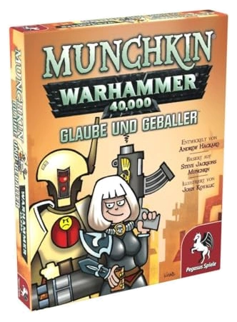 Alle Details zum Brettspiel Munchkin Warhammer 40.000: Glaube und Geballer (Erweiterung) und ähnlichen Spielen
