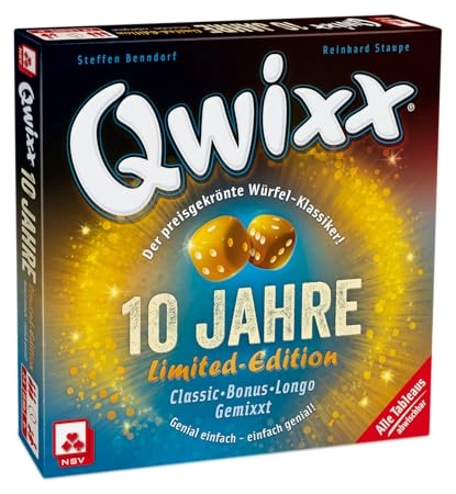 Alle Details zum Brettspiel Qwixx: 10 Jahre Limited-Edition und ähnlichen Spielen