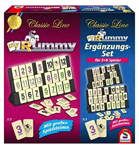 Alle Details zum Brettspiel Rummy mit Ergänzungs-Set für 5+6 Spieler und ähnlichen Spielen