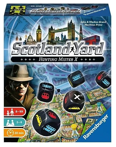 Alle Details zum Brettspiel Scotland Yard: Das Würfelspiel - Hunting Mister X und ähnlichen Spielen