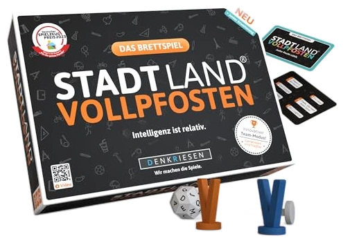 Alle Details zum Brettspiel Stadt Land Vollpfosten: Das Brettspiel und ähnlichen Spielen
