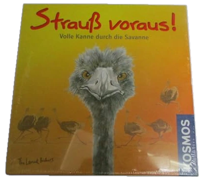 Alle Details zum Brettspiel Strauß voraus! Volle Kanne durch die Savanne und ähnlichen Spielen