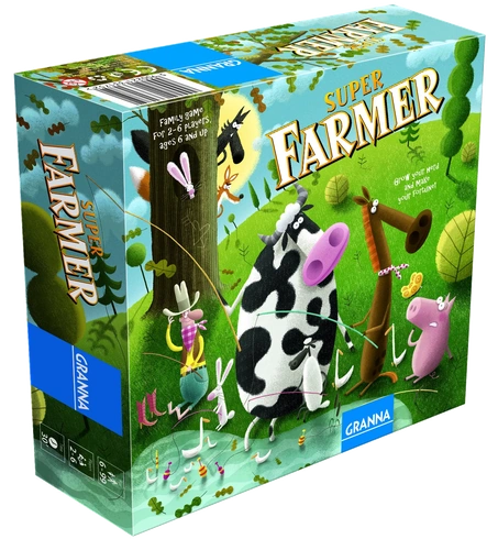 Alle Details zum Brettspiel Super Farmer und ähnlichen Spielen