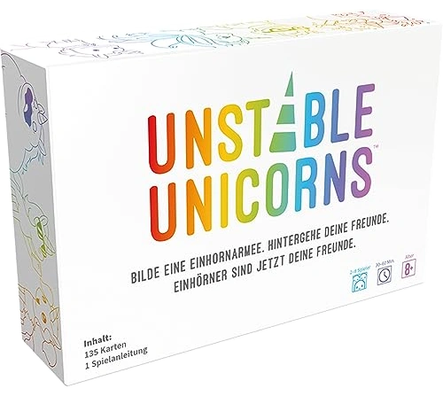 Alle Details zum Brettspiel Unstable Unicorns und ähnlichen Spielen