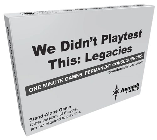 Alle Details zum Brettspiel We Didn't Playtest This: Legacies und ähnlichen Spielen