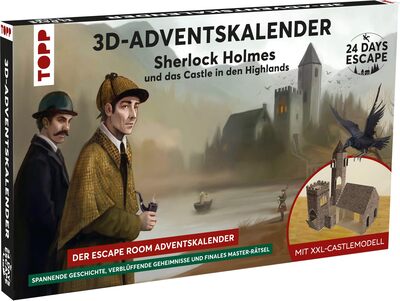 Alle Details zum Brettspiel 24 Days Escape: 3D Adventskalender – Sherlock Holmes und das Castle in den Highlands und ähnlichen Spielen