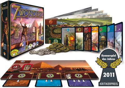 Alle Details zum Brettspiel 7 Wonders (Kennerspiel des Jahres 2011) und Ã¤hnlichen Spielen