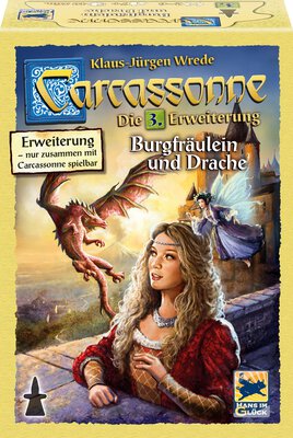Alle Details zum Brettspiel Carcassonne: Burgfräulein und Drache (3. Erweiterung) und ähnlichen Spielen