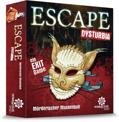 Alle Details zum Brettspiel ESCAPE Dysturbia: Mörderischer Maskenball und ähnlichen Spielen