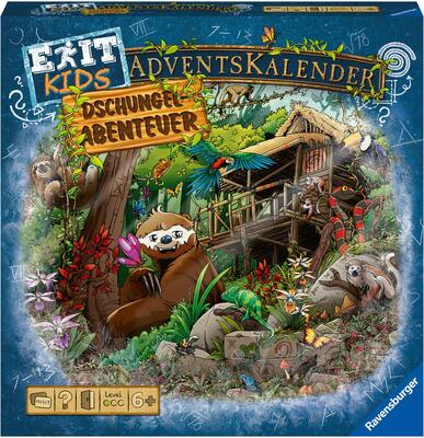 Alle Details zum Brettspiel EXIT Adventskalender Kids 2021: Dschungel-Abenteuer und ähnlichen Spielen