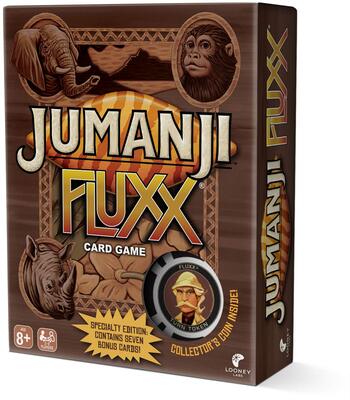 Alle Details zum Brettspiel Jumanji Fluxx und ähnlichen Spielen