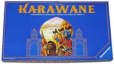 Alle Details zum Brettspiel Karawane - 5 Kamelführer im aufregenden Wettlauf zum Palast des Kaisers und ähnlichen Spielen