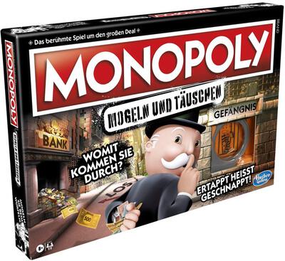 Alle Details zum Brettspiel Monopoly: Mogeln und Täuschen (ehemals "Mogeln und Mauscheln") und ähnlichen Spielen