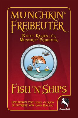 Alle Details zum Brettspiel Munchkin Freibeuter: Fish'n'Ships (Booster Pack) und ähnlichen Spielen