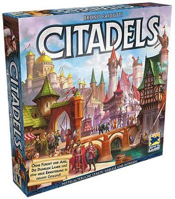 Alle Details zum Brettspiel Ohne Furcht und Adel (Citadels) (Sieger À la carte 2000 Kartenspiel-Award) und ähnlichen Spielen