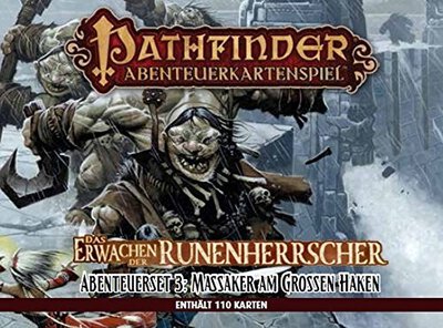 Alle Details zum Brettspiel Pathfinder Abenteuerkartenspiel: Das Erwachen der Runenherrscher #3 - Massaker am GroÃŸen Haken (Abenteuerset-Erweiterung) und Ã¤hnlichen Spielen