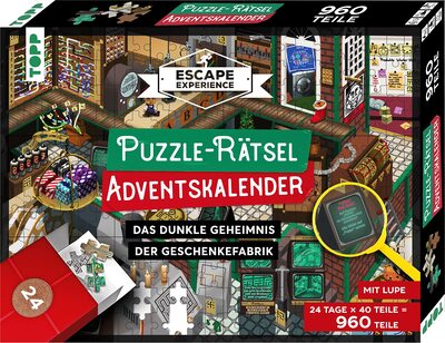 Alle Details zum Brettspiel Puzzle-Rätsel-Adventskalender:  Das Dunkle Geheimnis der Geschenkefabrik und ähnlichen Spielen