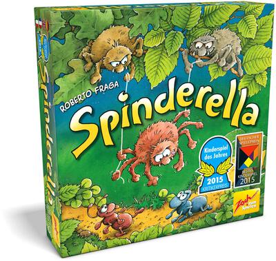 Alle Details zum Brettspiel Spinderella (Kinderspiel des Jahres 2015) und ähnlichen Spielen