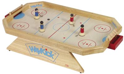 Holz Eishockey Brettspiel Hockey Tischspiel Familienspiel Spaß Spiel für Kinder 