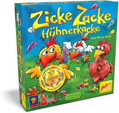 Alle Details zum Brettspiel Zicke Zacke Hühnerkacke (Kinderspiel des Jahres 1998) und ähnlichen Spielen