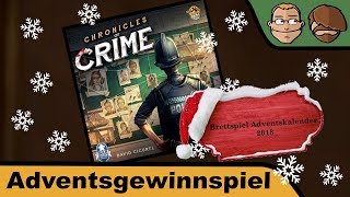 YouTube Review vom Spiel "Chronicles of Crime" von Hunter & Cron - Brettspiele
