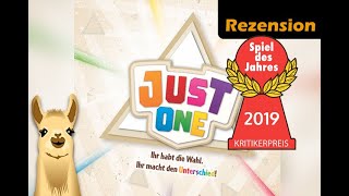 YouTube Review vom Spiel "Just One (Spiel des Jahres 2019)" von Spielama