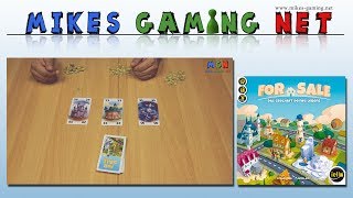 YouTube Review vom Spiel "For Sale - Das Geschäft Deines Lebens" von Mikes Gaming Net - Brettspiele
