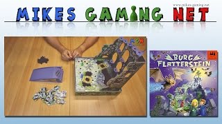 YouTube Review vom Spiel "Burg Flatterstein" von Mikes Gaming Net - Brettspiele