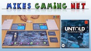 YouTube Review vom Spiel "Untold: Das Abenteuer Wartet" von Mikes Gaming Net - Brettspiele
