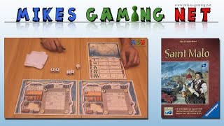 YouTube Review vom Spiel "Saint Malo" von Mikes Gaming Net - Brettspiele