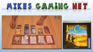 YouTube Review vom Spiel "Lost Cities: Unter Rivalen" von Mikes Gaming Net - Brettspiele