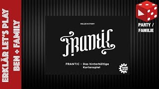 YouTube Review vom Spiel "Frantic - Das hinterhältige Kartenspiel" von Brettspielblog.net - Brettspiele im Test